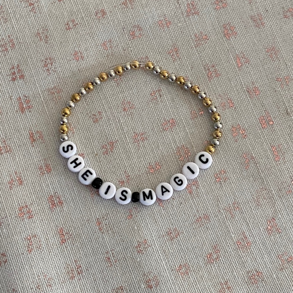 Handmade Beaded Mantra Bracelet